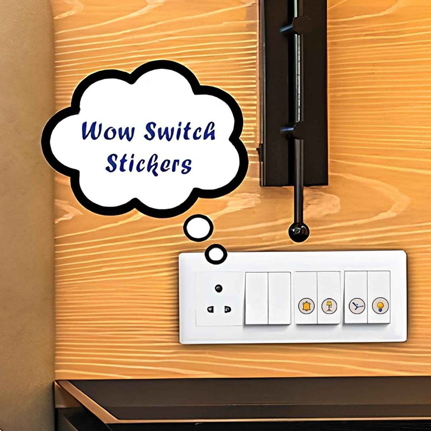 Pack Of 10 Sheet Smart Switch Icon Sticker Sheet (10 Sheet Multi Icons)