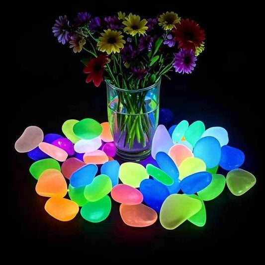 100pcs Artificial Mixed Color Glow Stones Fluorescent Rocks For Home Decor - Best Deals at BeSh Deals®