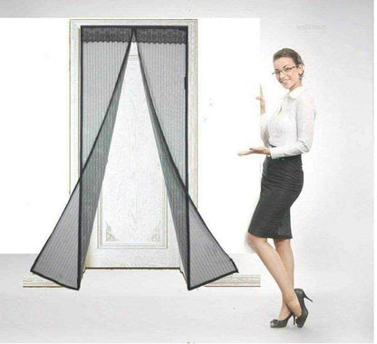 Door Curtain-Mesh Screen Net Home Magnetic Foldable Anti Mosquito Door Curtains (Pack of 2) - Best Deals at BeSh Deals®