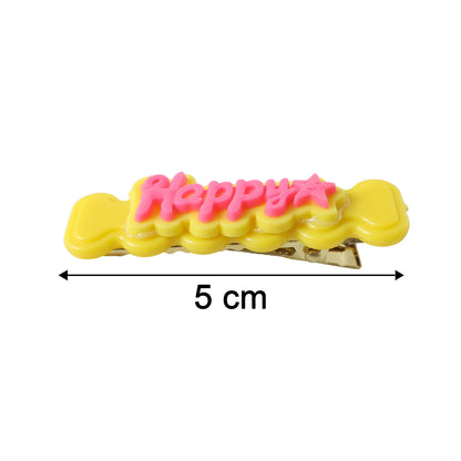 Cute Happy Bone-shaped Snap Hair Clips Set (4 Pc)