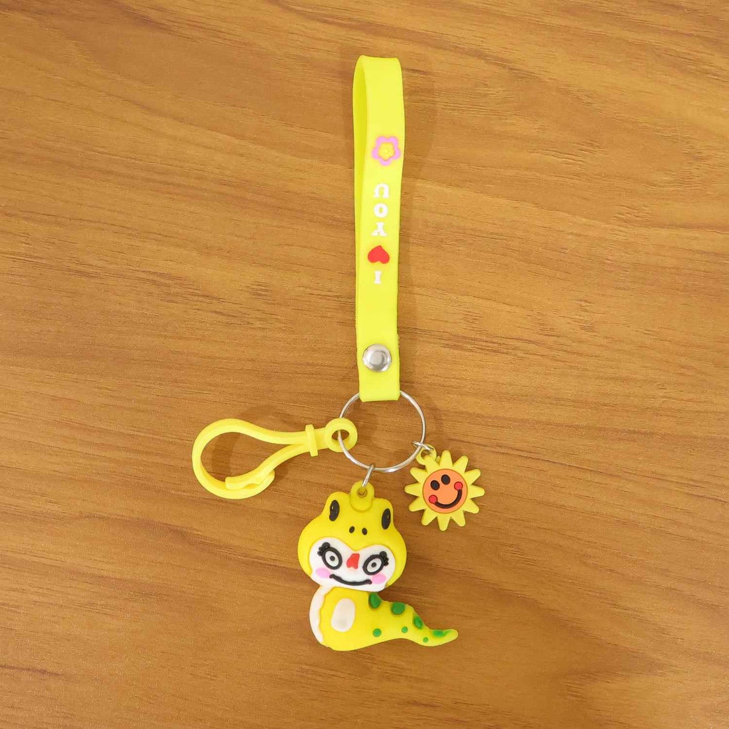 Cute Cartoon Dinosaur Style Keychain With Strap And Decorative Charm (1 Pc)