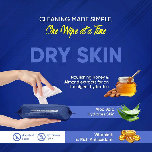 Beautiful Basics Dry Oily Sensitive  Normal Skin Face Wipes (4 Pkts X 100 Pcs Wipes) - Best Deals at BeSh Deals®
