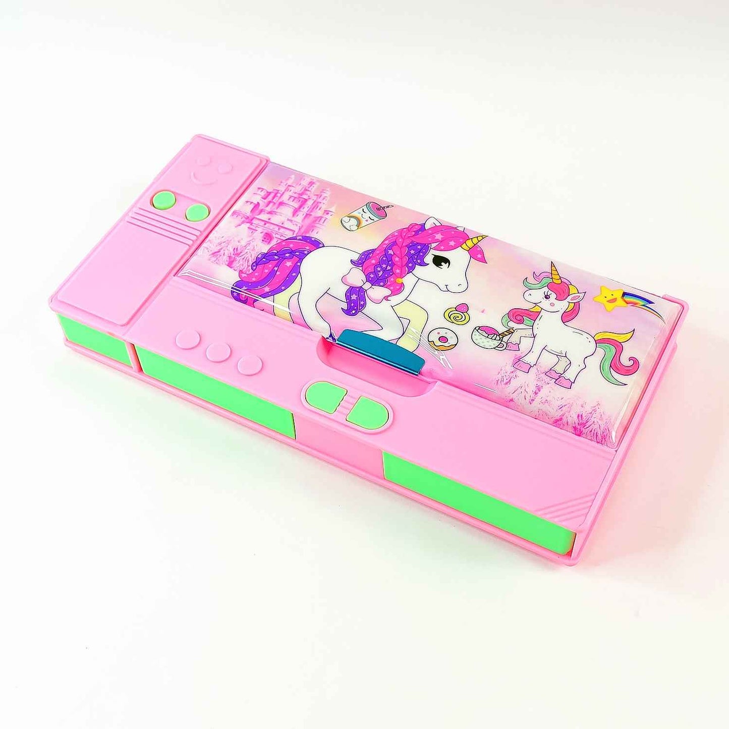4569 Multi Purpose Gadget Jumbo Pencil Box Compass With Calculator Jumbo 2 Side Slot Geometry Box Compass Use School  Traveling  Studio