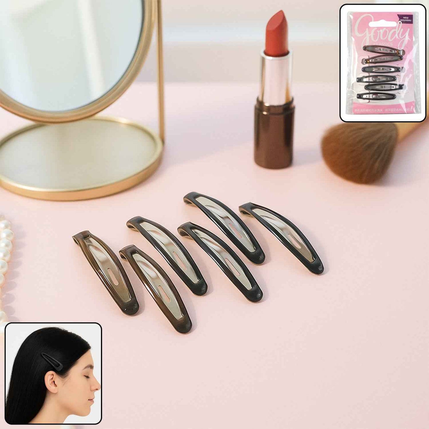 Hair Clips For Women  Girls - (6 Pc  Set)