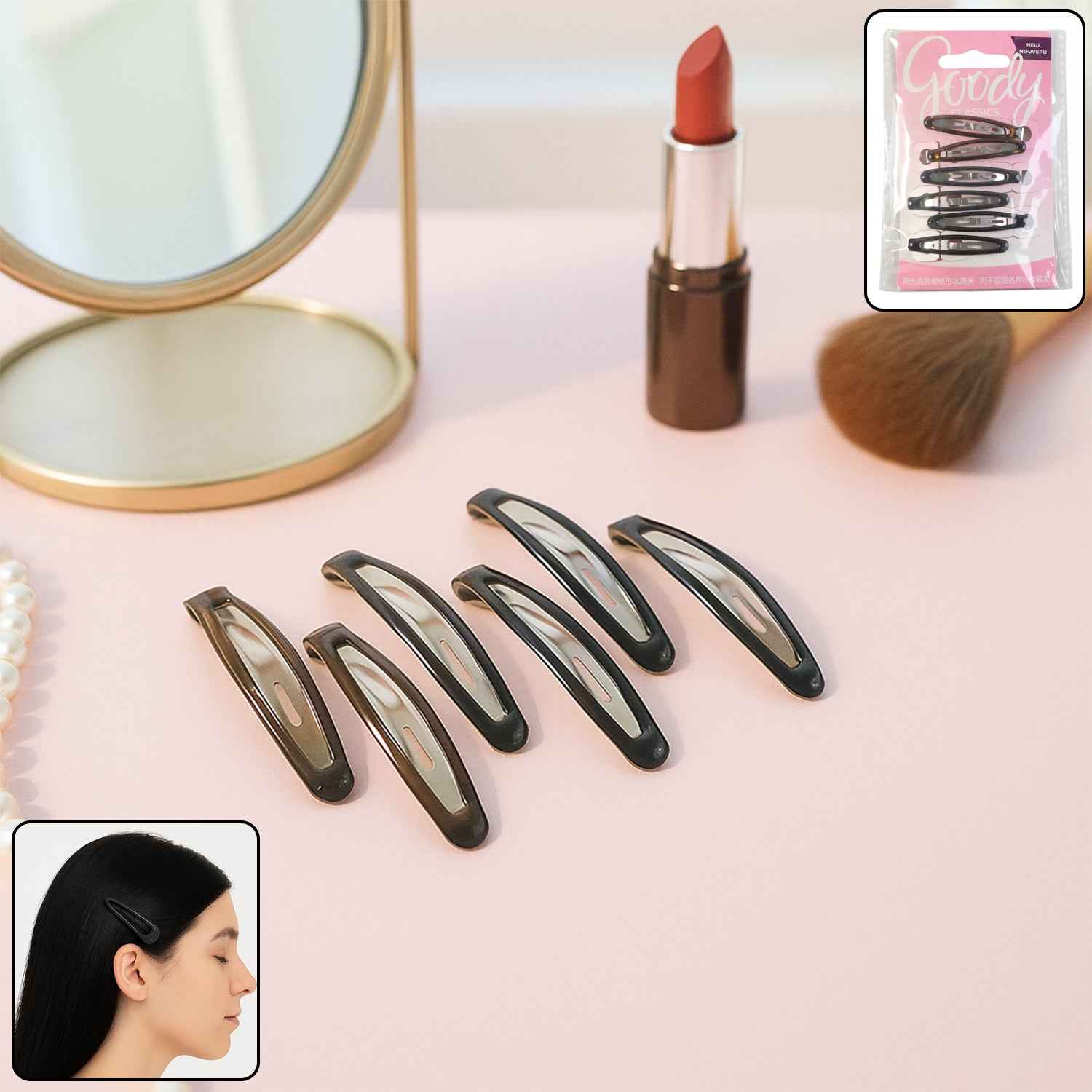 Hair Clips For Women  Girls - (6 Pc  Set)