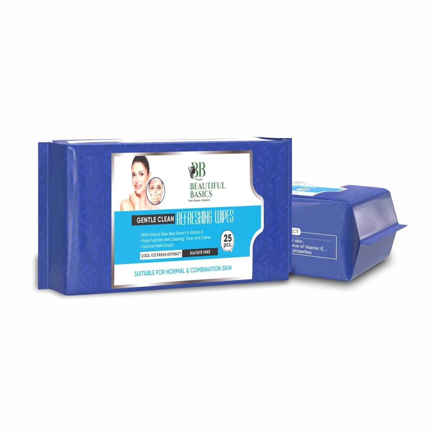 Beautiful Basics Normal  Oily Skin Face Wipes (2 Pkts X 50 Pcs Wipes) - Best Deals at BeSh Deals®