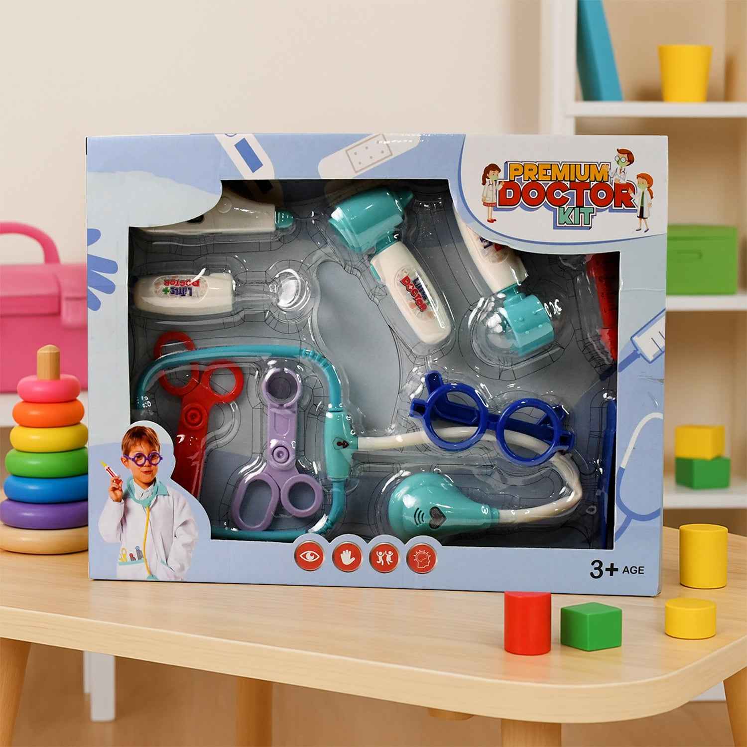Aditi Premium Doctor Kit Medical Role Play Toy Set For Kids (10 Pc)