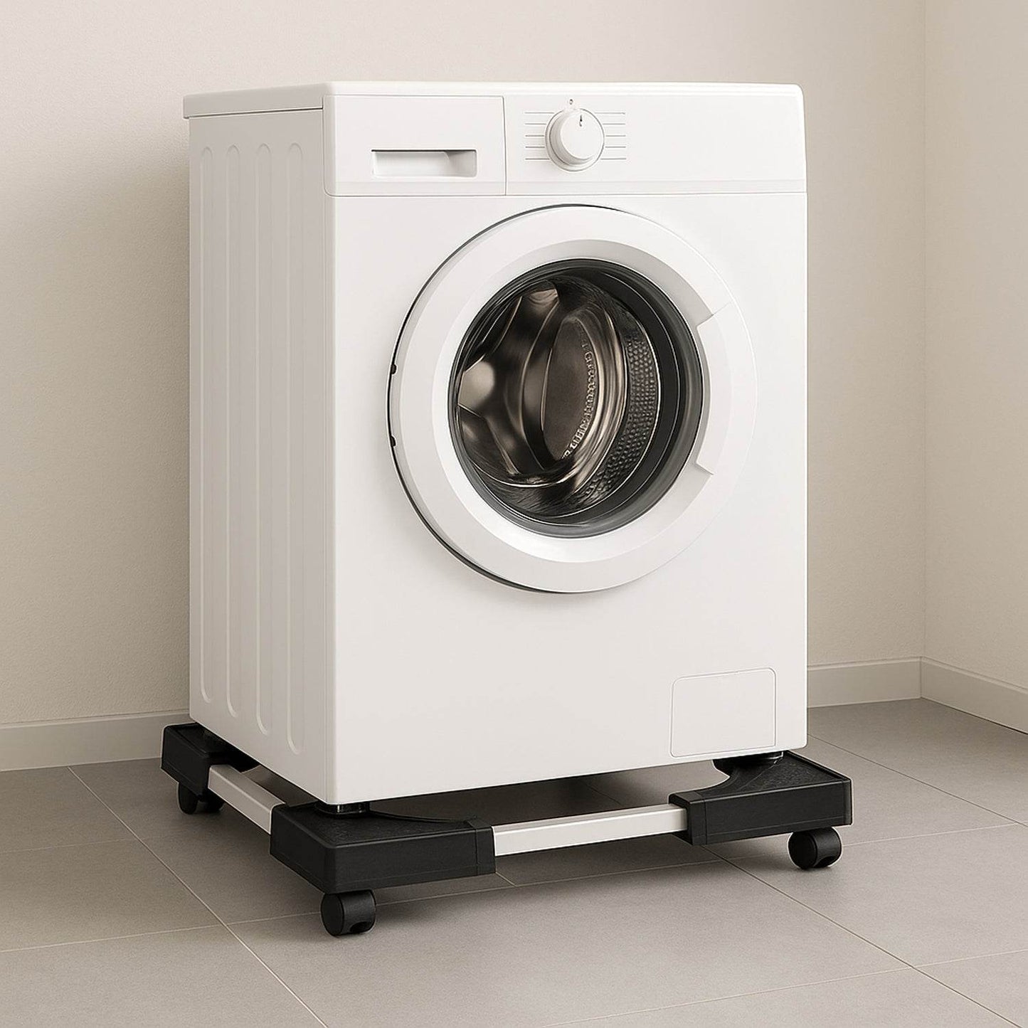 Adjustable Heavy-duty Fridge And Washing Machine Stand Base Trolley 50x50 Cm - Best Deals at BeSh Deals®