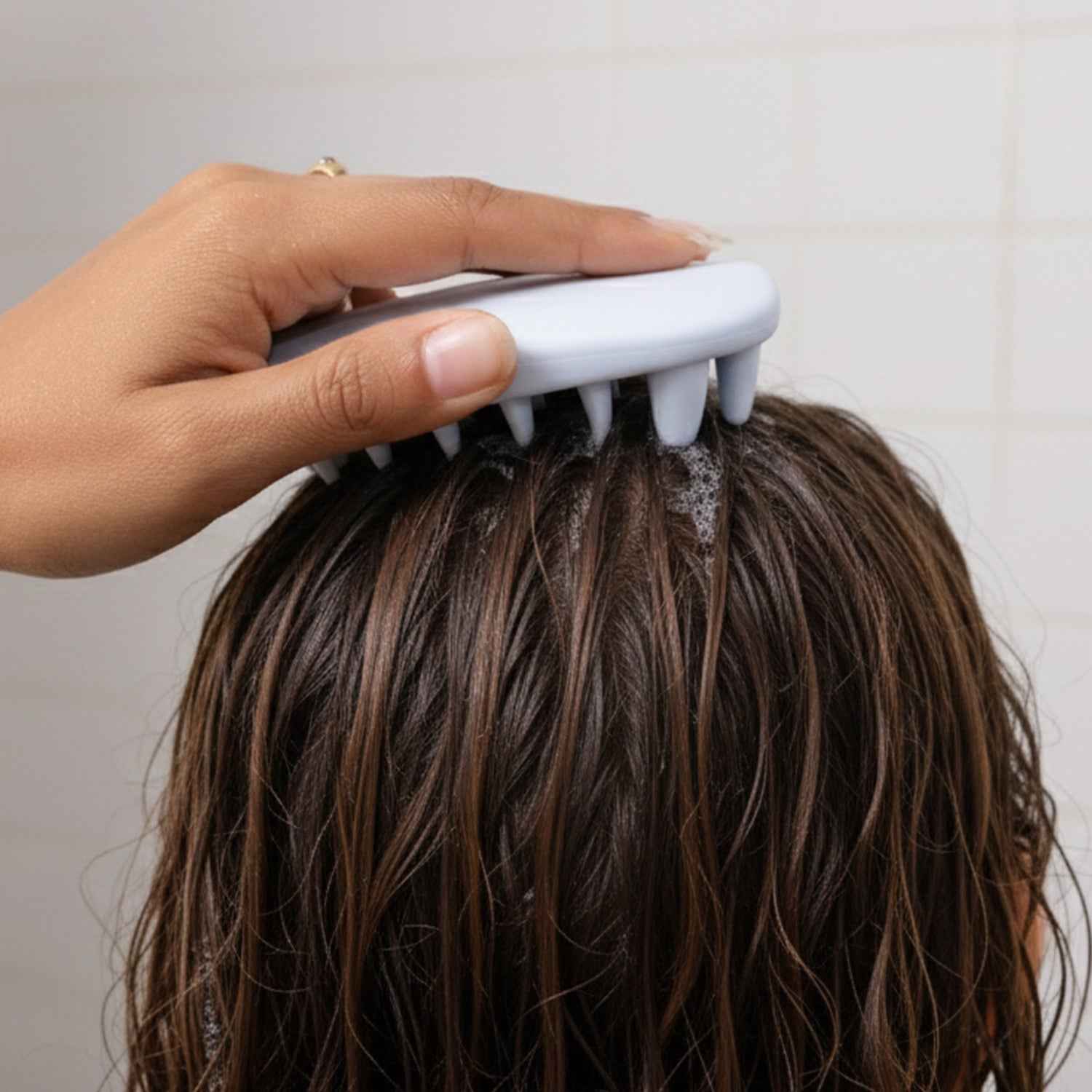 Premium Silicone Scalp Massager Shampoo Brush (1 Pc)
