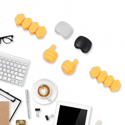 Self Adhesive Hooks For Cable Clips Desktop Cable Organizer (6 Pcs Set  Mix Design) - Best Deals at BeSh Deals®