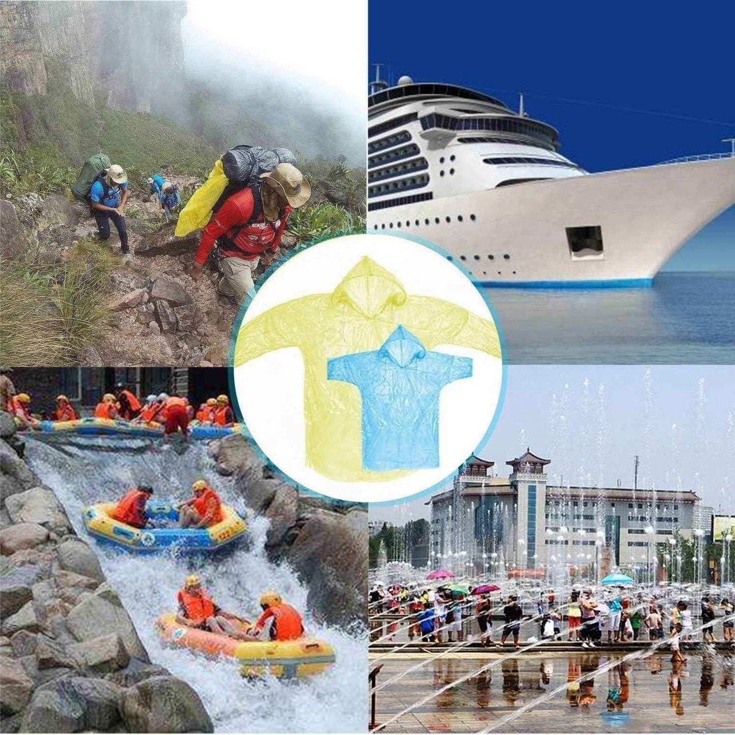 FULLY Reusable Wallet Rain Card Rain Coat for Adults (Set of 5) Multicolour - Best Deals at BeSh Deals®