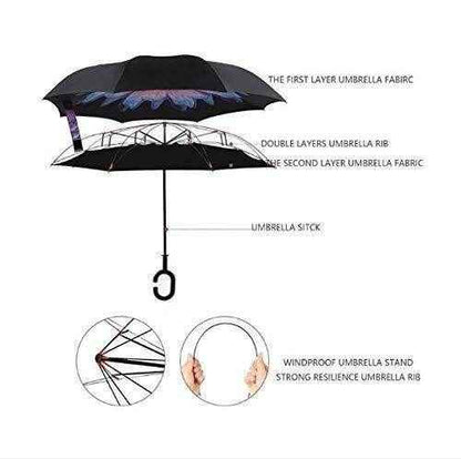 Double Layer Inverted Reversible Umbrella (Multicolor) - Best Deals at BeSh Deals®