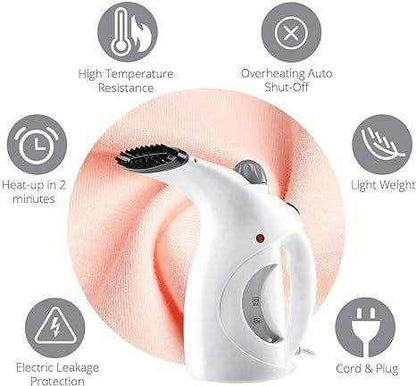 Fast Heat-up Portable Handheld Garment/Facial Vapor Steamer Iron Brush for Home and Travel Handy (Multicolour) - Best Deals at BeSh Deals®