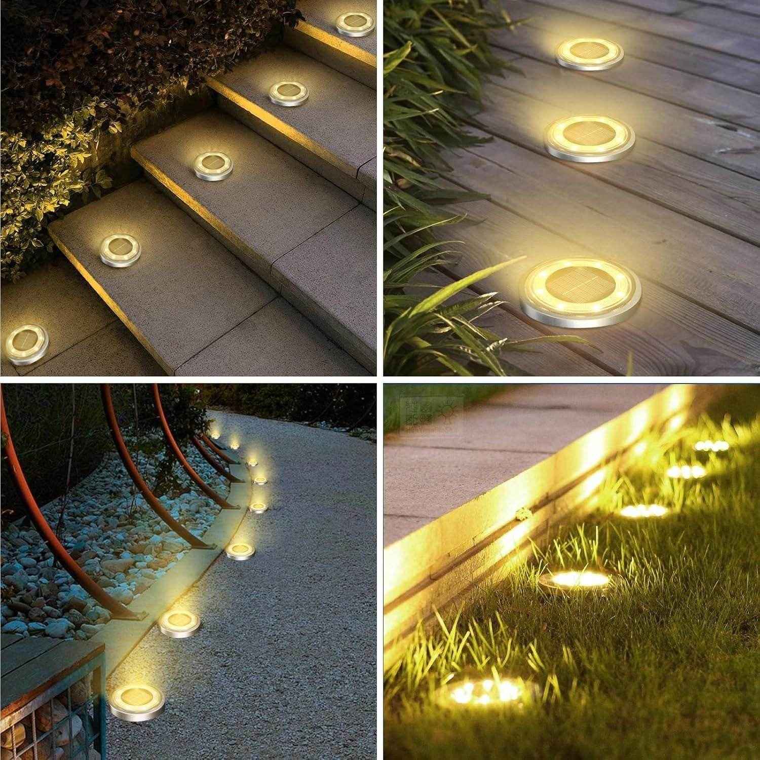Solar Waterproof Ground Lights (Pack of 4) - Best Deals at BeSh Deals®