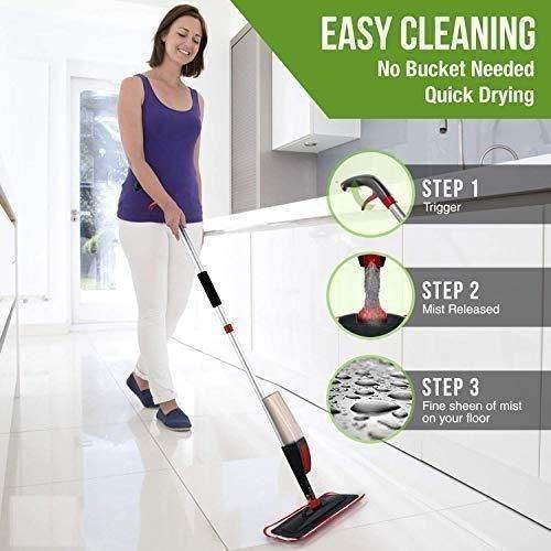 Spray Mop - 360 Degree Handle Wet & Dry Microfiber Floor Spray Mop - Best Deals at BeSh Deals®