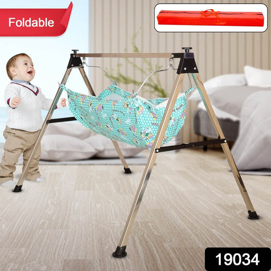 Baby Boys And Girls Portable Folding Swing Stainless Steel Stand (1 Pc) - Best Deals at BeSh Deals®