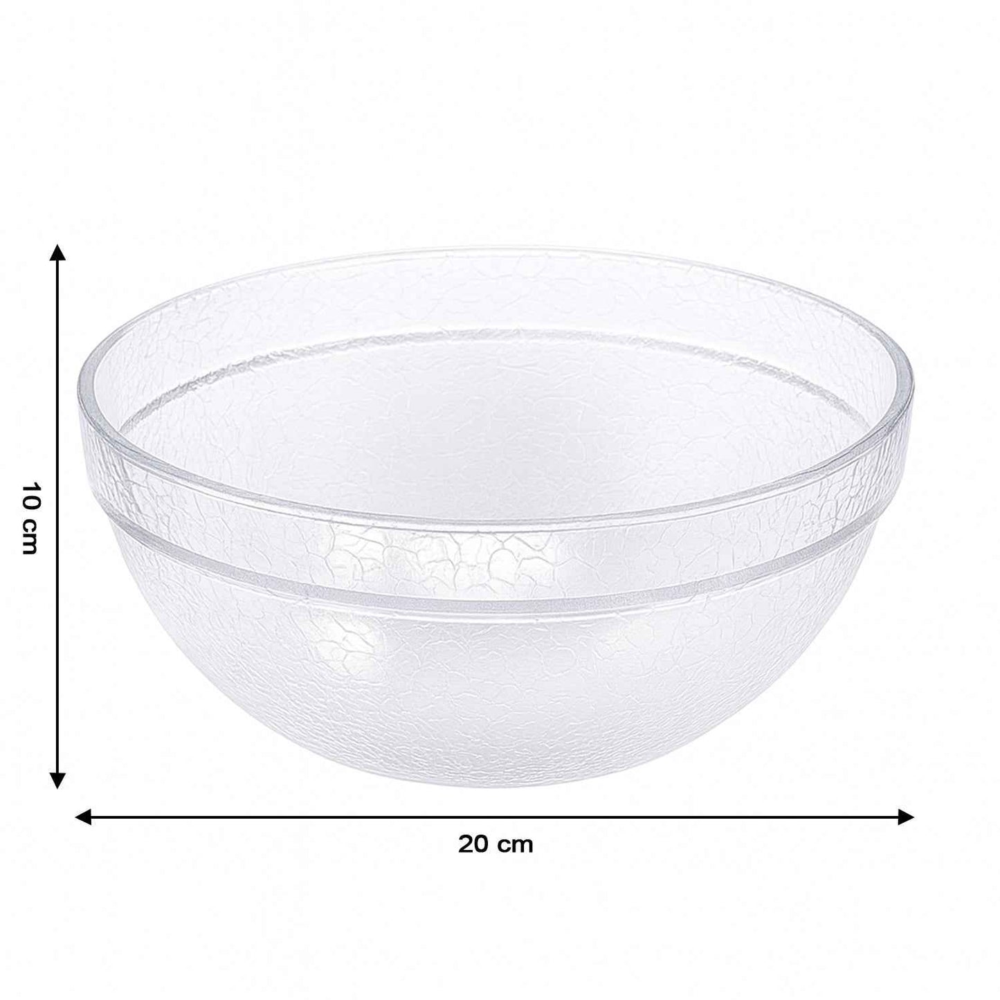 Transparent Idli Mixing  Serving Bowl  Textured Plastic Kitchen Bowl (1 Pc)