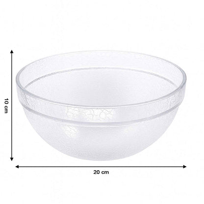 Transparent Idli Mixing  Serving Bowl  Textured Plastic Kitchen Bowl (1 Pc)