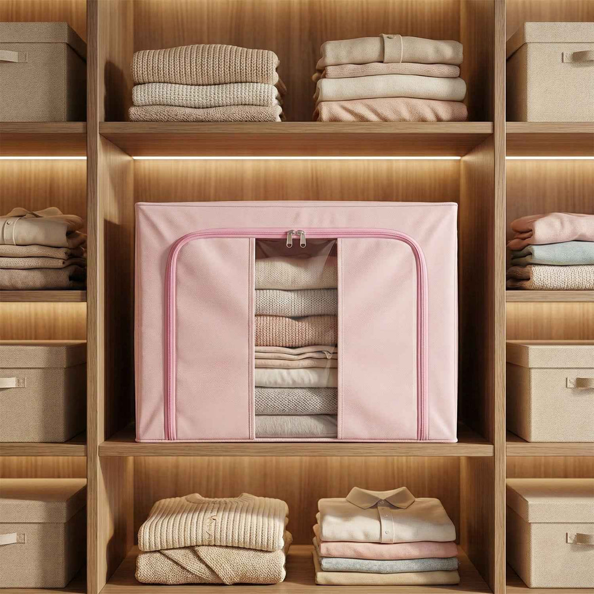 Foldable Fabric Clothes Storage Organizer Box (33  49 Cm 1 Pc)