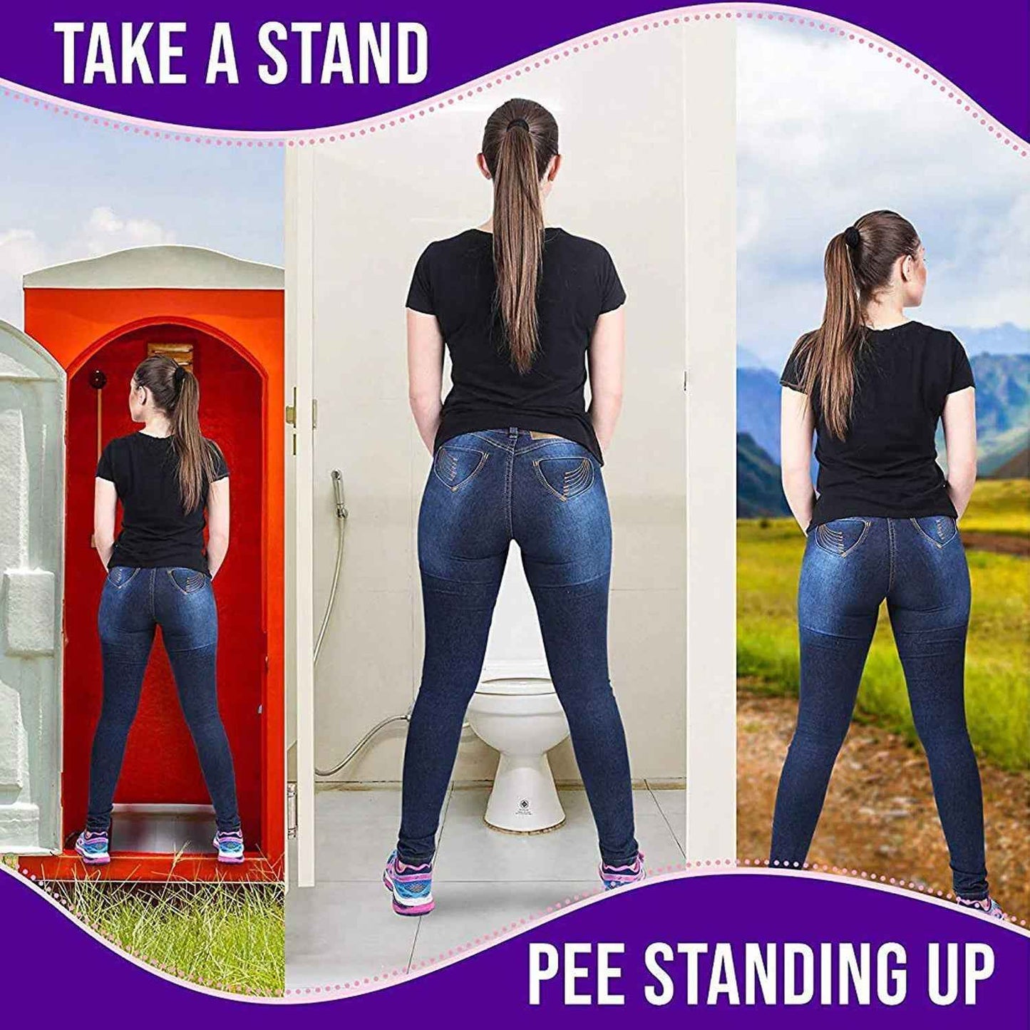 1307 Stand And Pee Reusable Portable Urinal Funnel For Women