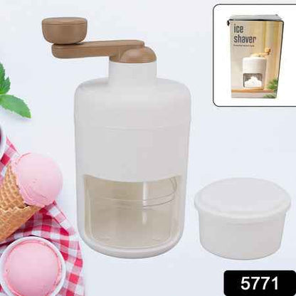 5771 Portable Gola Maker Ice Crusher And Shaved Ice Machine Hand Shaved Ice Machine Manual Fruit Smoothie Machine Mini Household Ice Shaver Small Ice Crusher