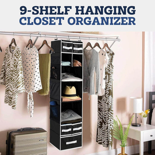 9 Shelf Hanging Closet Organizer With 5 Drawer Organizers - Best Deals at BeSh Deals®