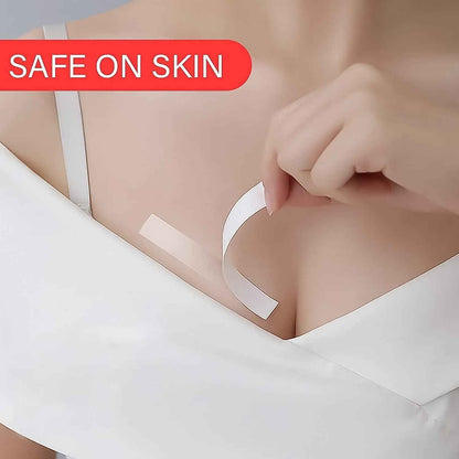 Waterproof Anti-skid Disposable Double Sided 10 Adhesive Transparent Clear Medical Tape For Lingerie (10 Pcs Set)