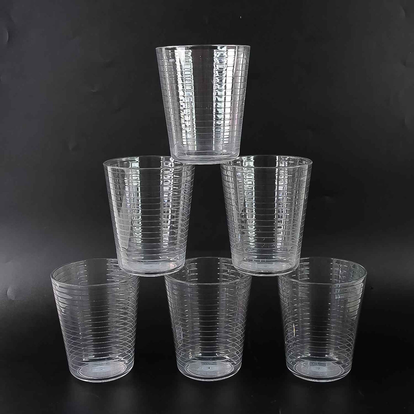 Apex Pyramid Ringo Plastic Glass  300ml Approx  Durable Crystal-clear Tumbler