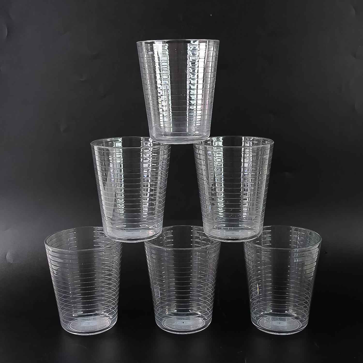 Apex Pyramid Ringo Plastic Glass  300ml Approx  Durable Crystal-clear Tumbler