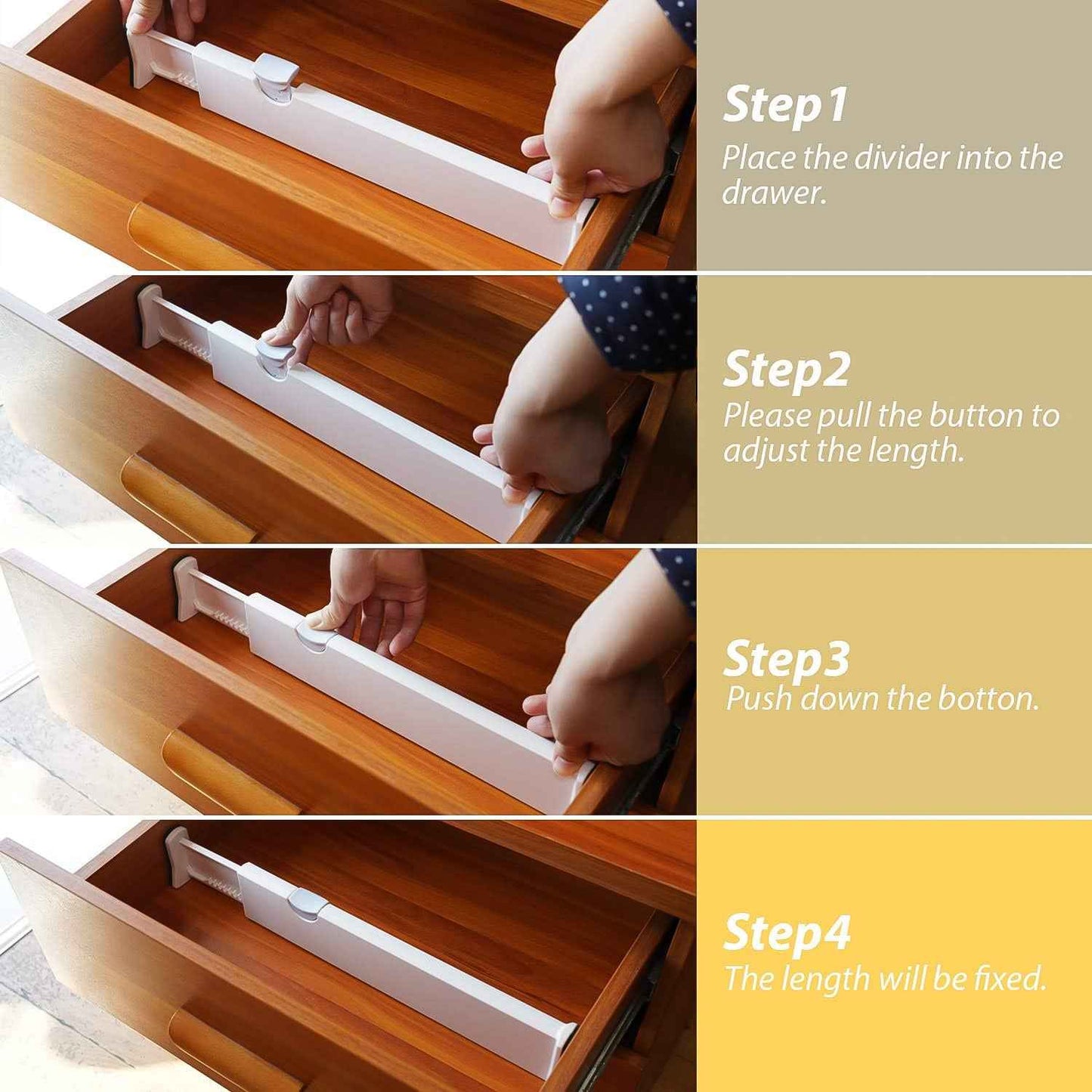Expandable Drawer Dividers For Home  Office (1 Pc)