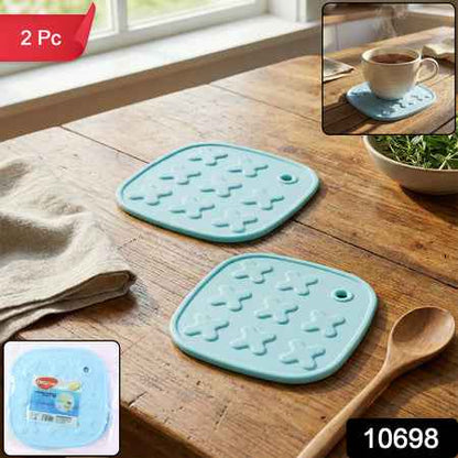 Heat Resistant Multipurpose Cup Coaster  Hot Pot Pad Set (2 Pc)