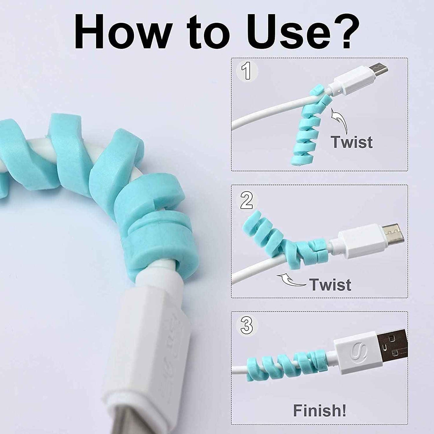 6029 Spiral Charger Spring Cable Protector Data Cable Saver