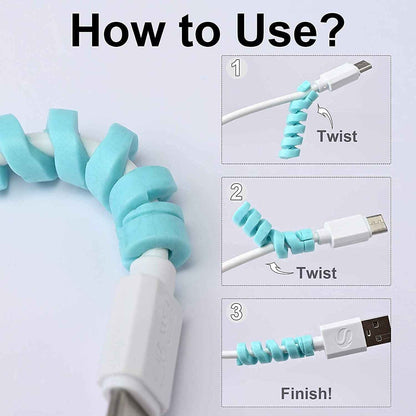 6029 Spiral Charger Spring Cable Protector Data Cable Saver