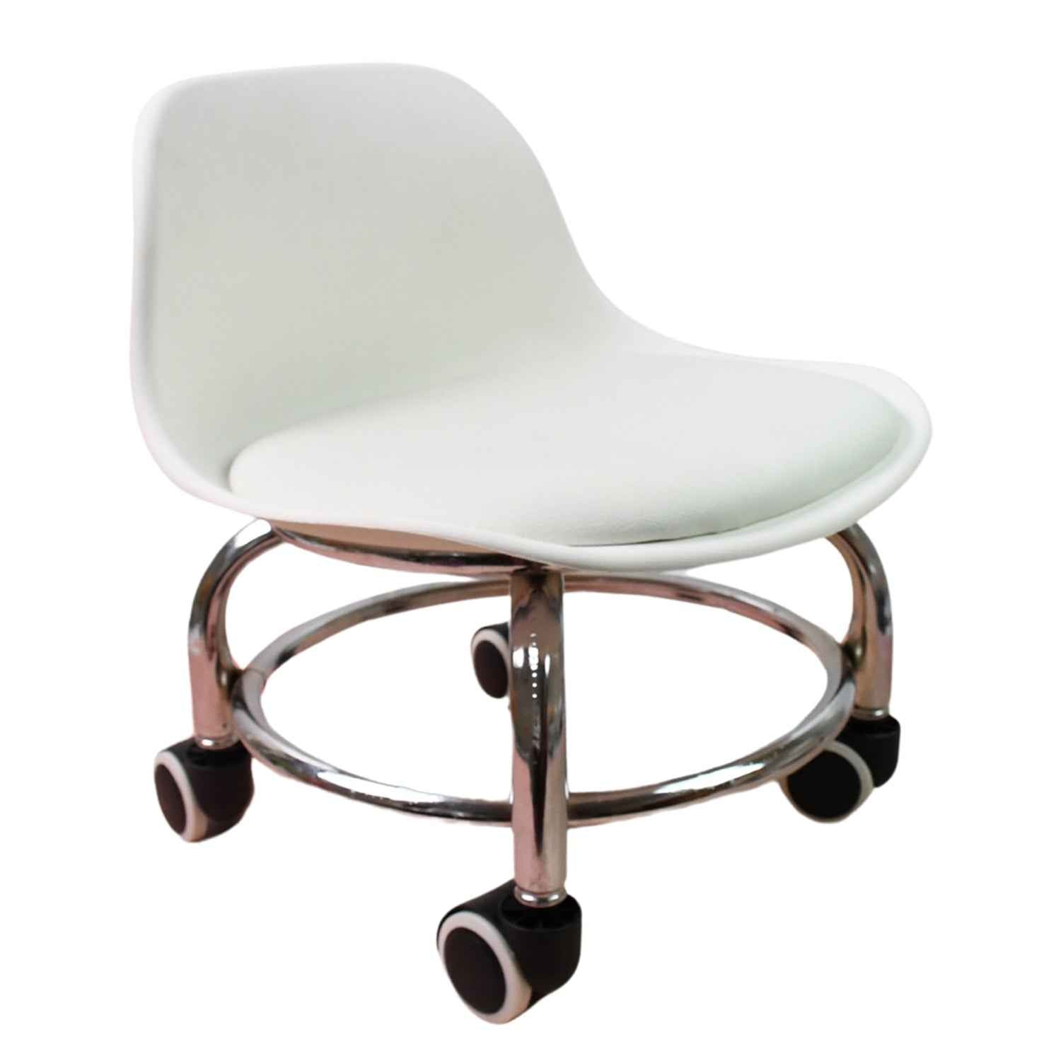 4054 Low Round Rolling Stool With Wheels Pedicure Stool For Fitness Office Garage  Home  Garden  Furniture  Benches Stools Multi-color (1 Pc)