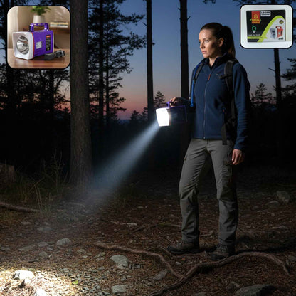 Omega Rechargeable Led Laser Torch Light With 5200 Mah Battery