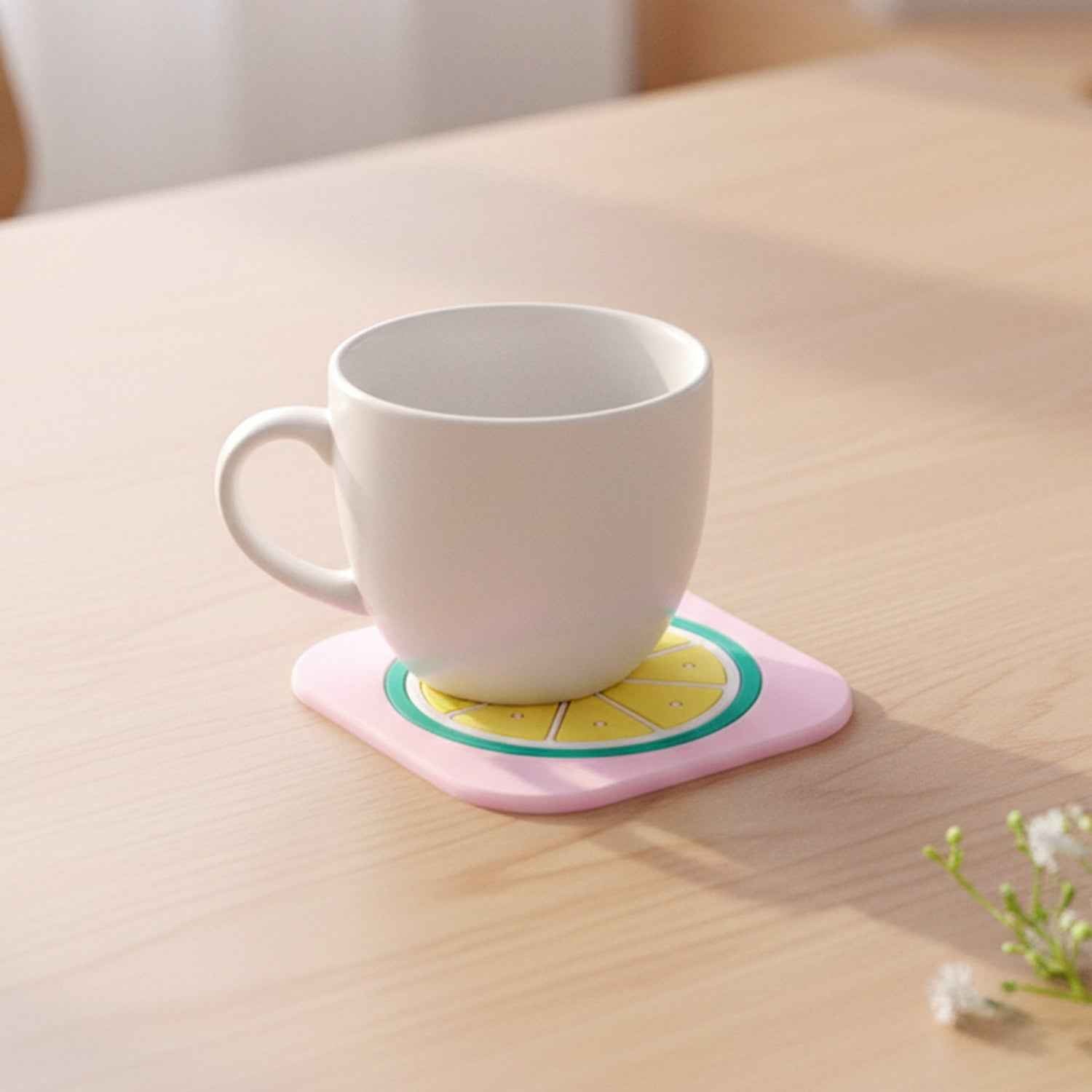 Premium Silicone Drink Coaster (1 Pc 88 Cm  Mix Design)