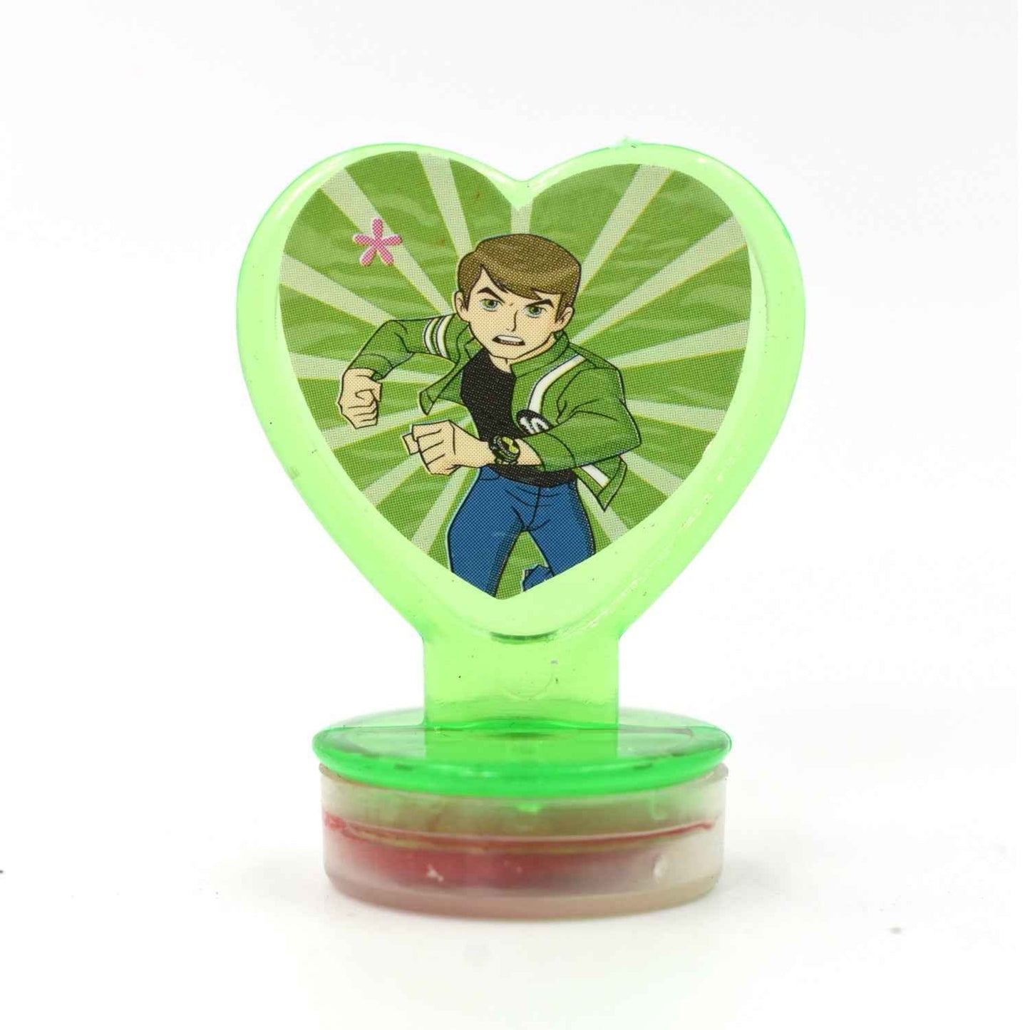 4804 Unique Cartoon Character Heart Shape Stamps 6 Pieces For Kids Motivation And Reward Theme Prefect Gift For Teachers Parents And Students (Multicolor)