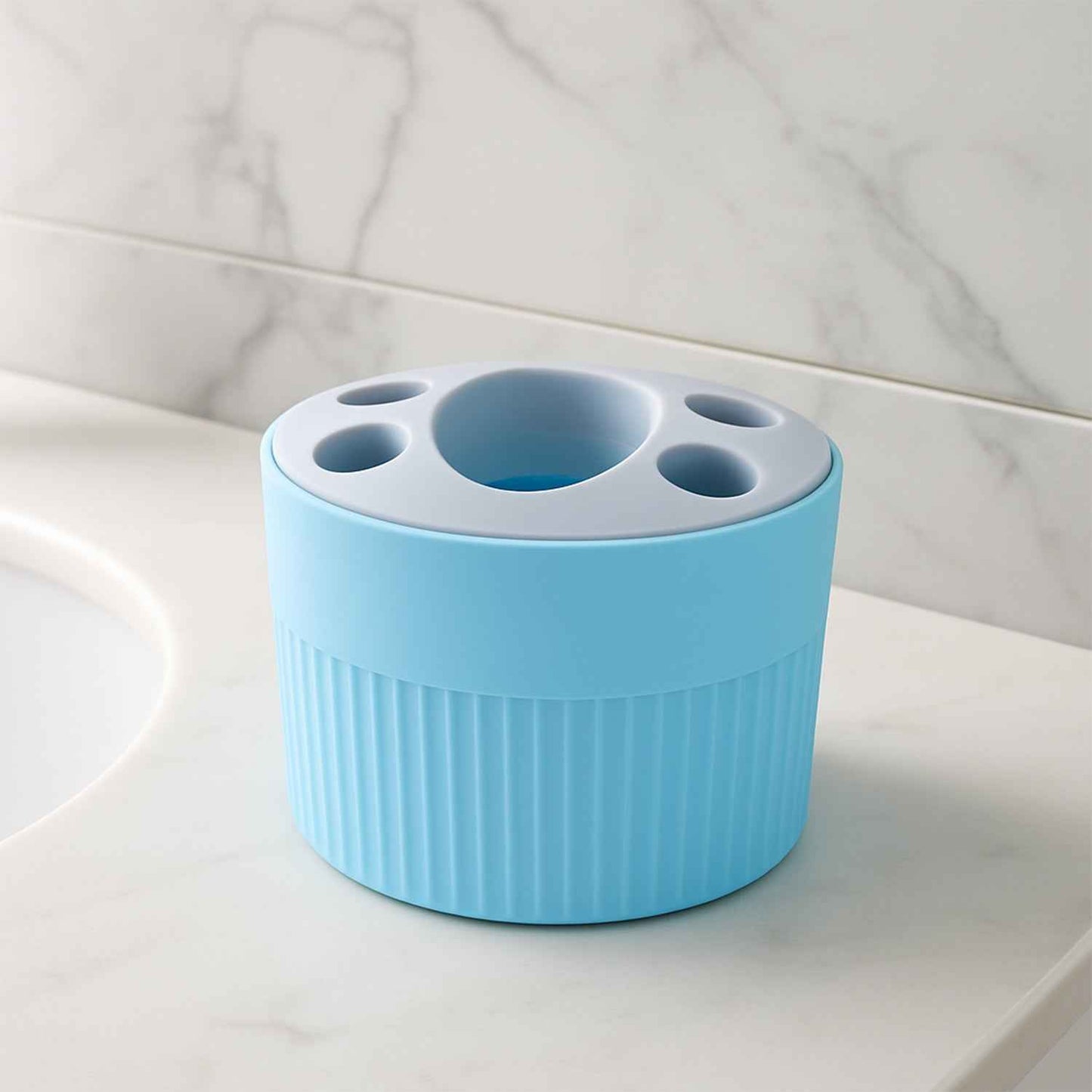 Multipurpose Bathroom Toothbrush And Utility Holder Stand With Multiple Slots (1 Pc)