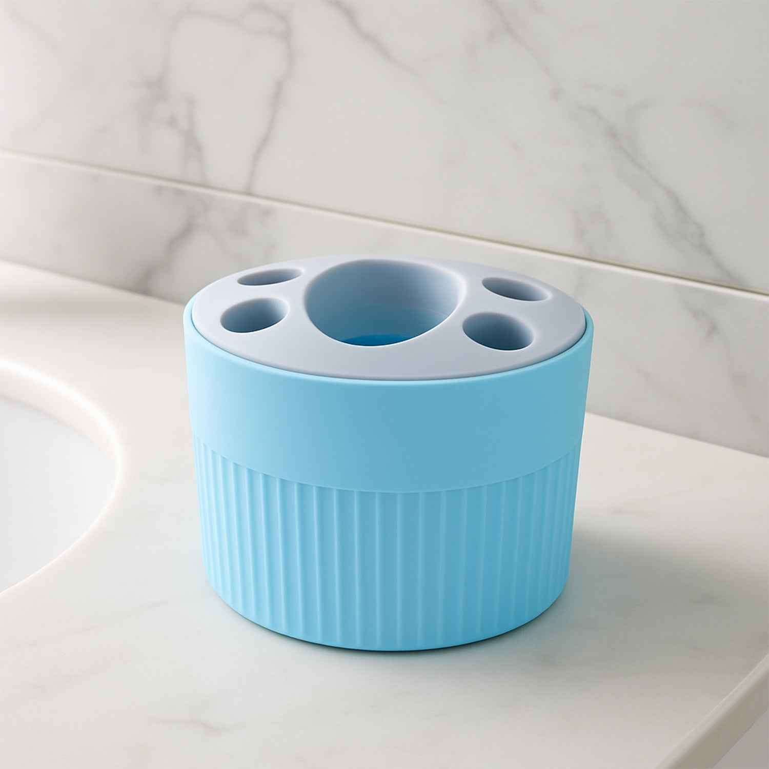 Multipurpose Bathroom Toothbrush And Utility Holder Stand With Multiple Slots (1 Pc)