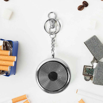 Mini Pocket Ss Ashtray With Keyring (1pc)