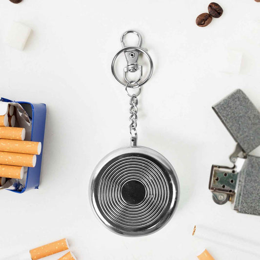 Mini Pocket Ss Ashtray With Keyring (1pc)