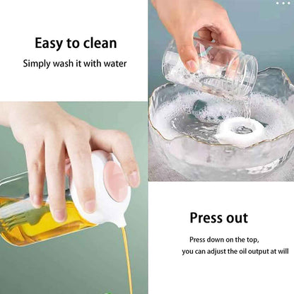 Oil Dispenser With Silicone Oil Brush (1 Pc  With Brush  250 Ml Approx)