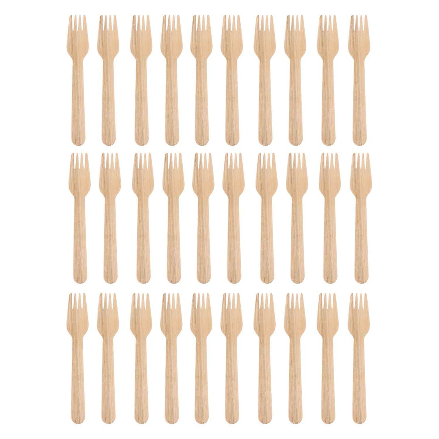 Freshee 160mm Wooden Fork  30 Pcs Pack