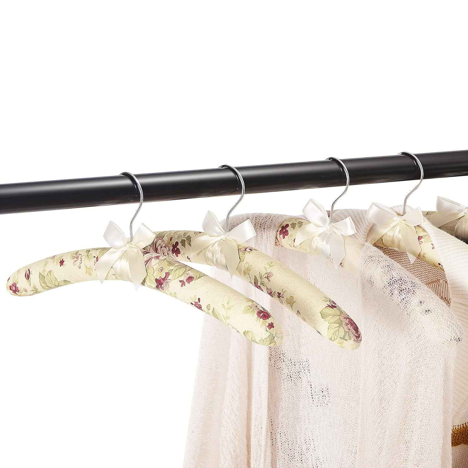 Premium Padded Floral Clothes Hanger (1 Pc)