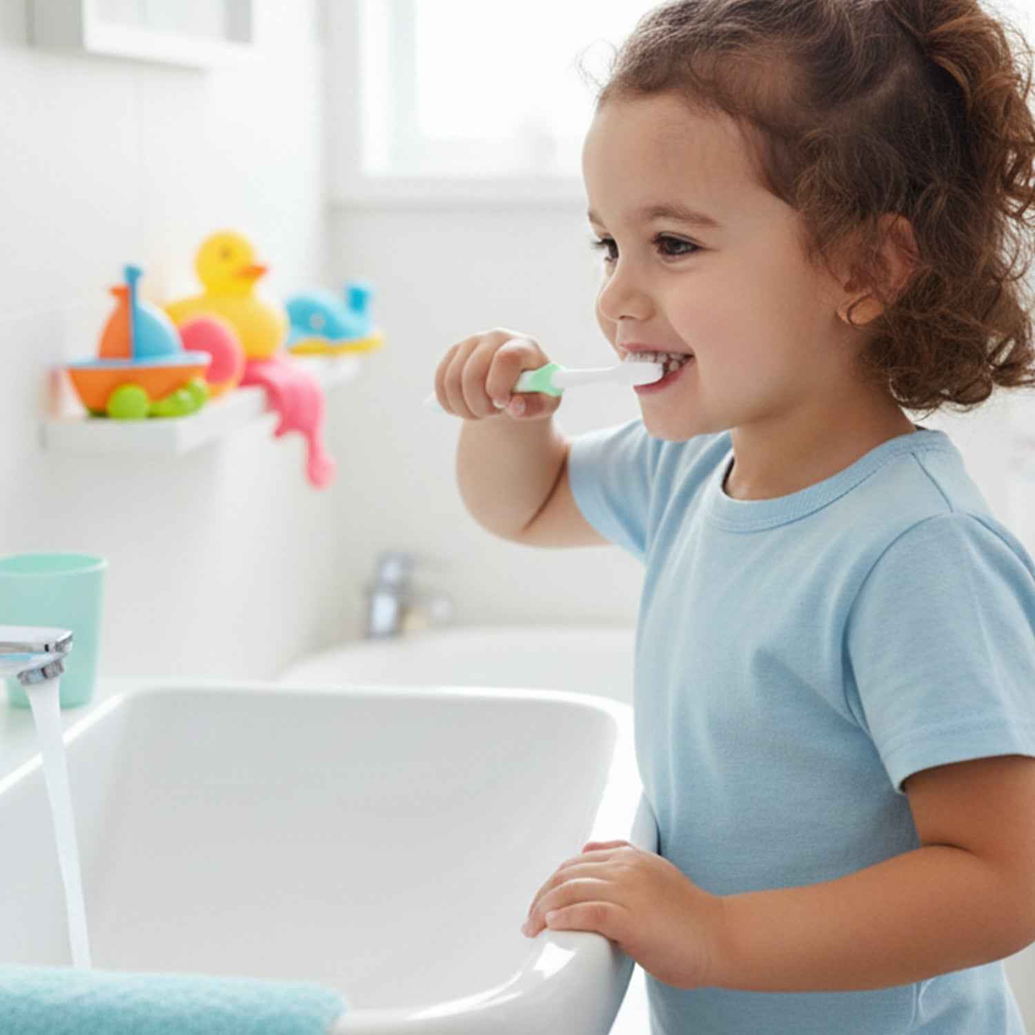 Kids Toothbrush And Water Gun Toy Set