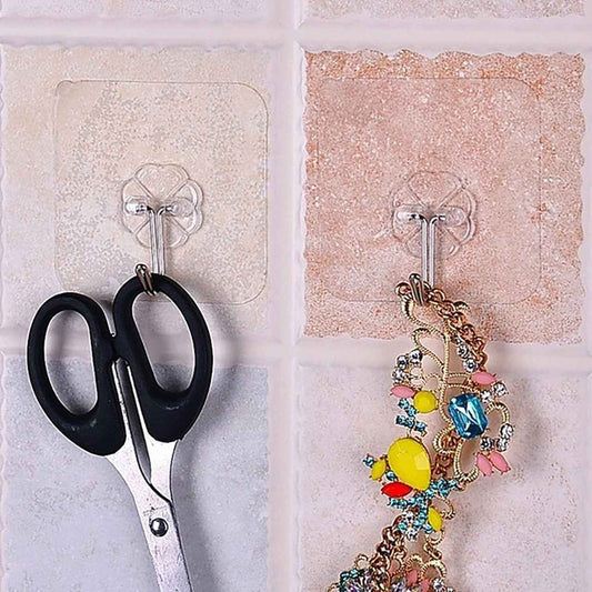 9055 100pc Multipurpose Strong Small Stainless Steel Adhesive Wall Hooks