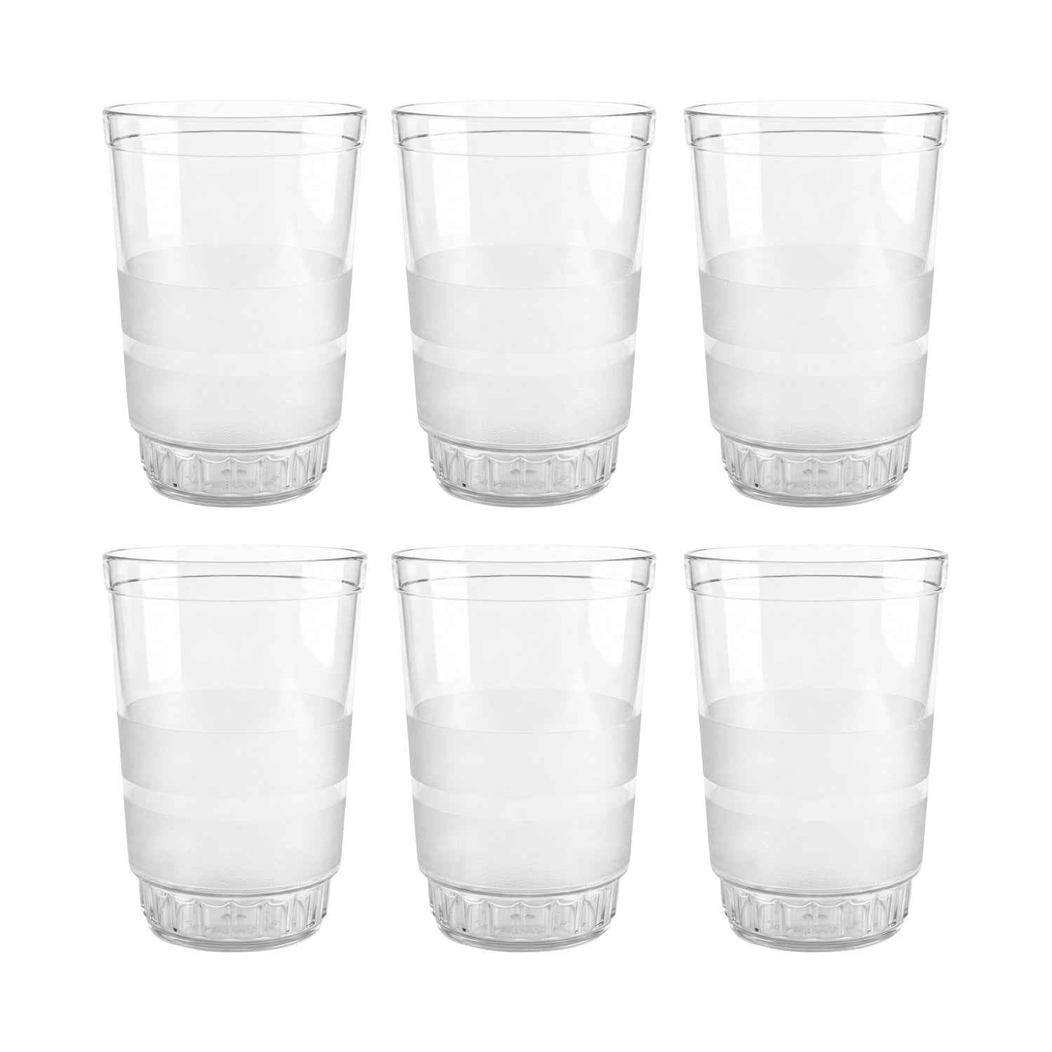Transparent Janta Drinking Glass Set (300ml 6 Pc Set)