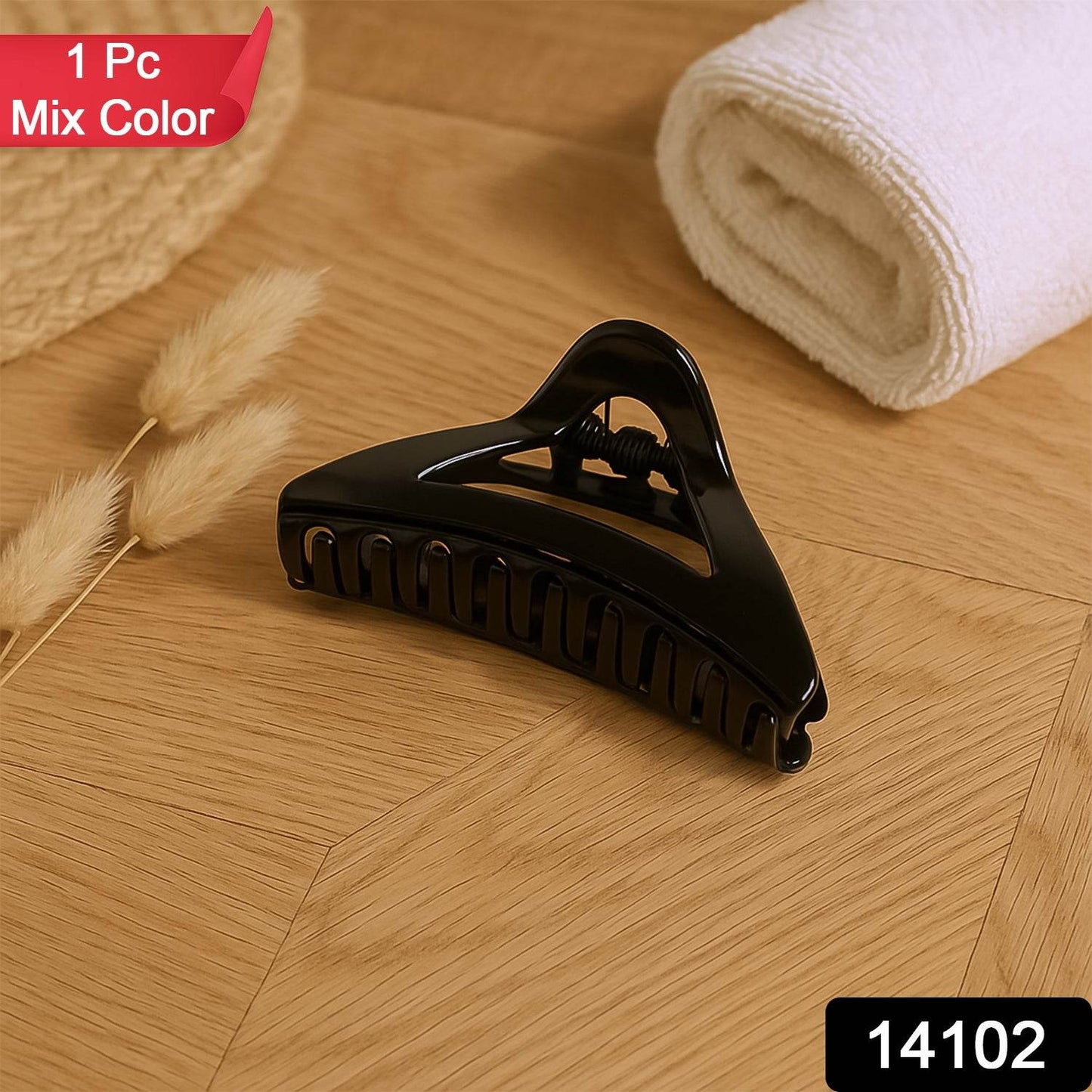 Triangle Shape Mix Color Plastic Hair Claw Clip  1 Pc Durable Grip For Women And Girls - Best Deals at BeSh Deals®