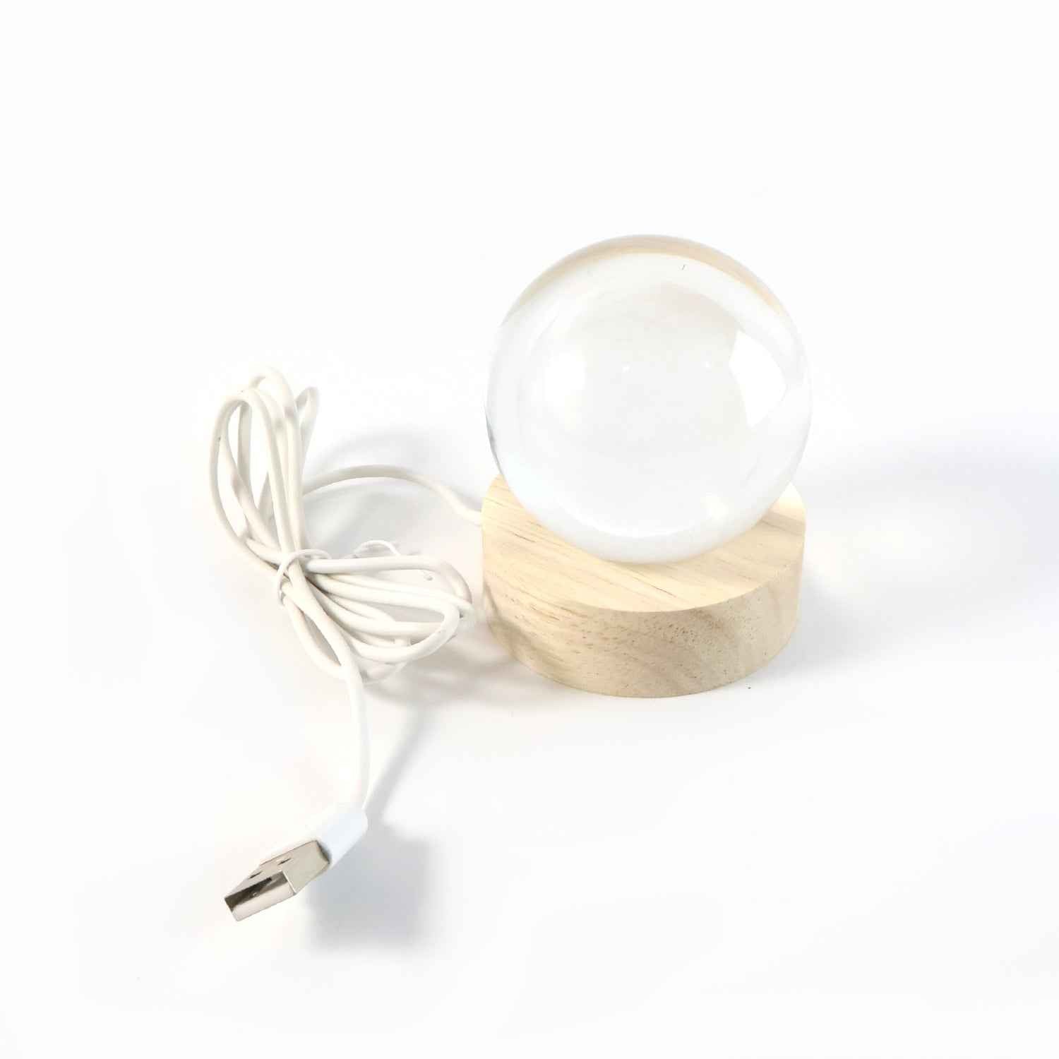 3d Crystal Ball Lamps With Base  (1 Pc)
