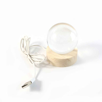 3d Crystal Ball Lamps With Base  (1 Pc)